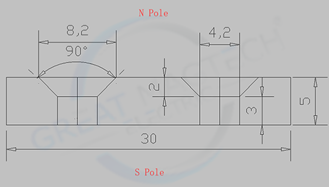 Countersunk Magnet Technical Drawing Countersunk Magnet Technical Drawing